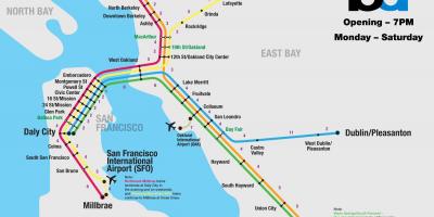 Bart sistemą San Franciske žemėlapyje
