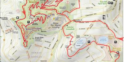 Žemėlapis bay area dviračių takai