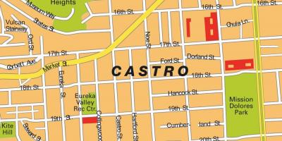 Žemėlapis castro rajono San Franciske