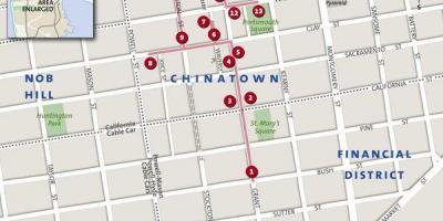 Žemėlapis chinatown San Francisco