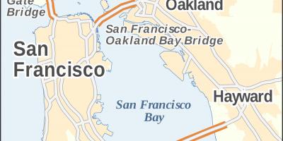 Žemėlapis San Francisko auksinių vartų tiltas