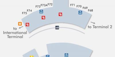 SFO airport žemėlapis terminalo 3