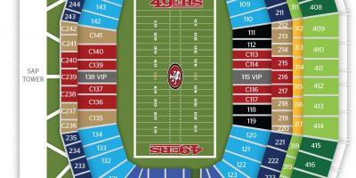 Žemėlapis San Francisco 49ers stadionas