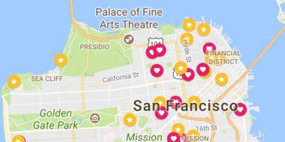Žemėlapis San Francisco financial district