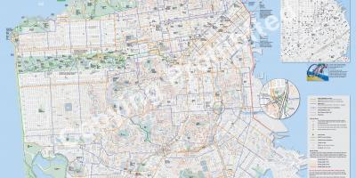 Žemėlapis San Francisko dviračių