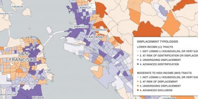 Žemėlapis San Francisko gentrification