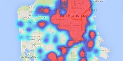 Žemėlapis San Francisko išmatos
