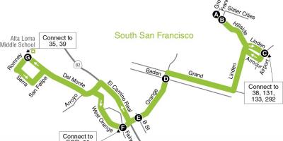 Žemėlapis San Francisko pradinės mokyklos