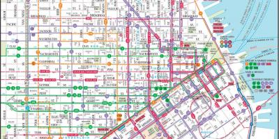 San Francisko viešojo transporto žemėlapis