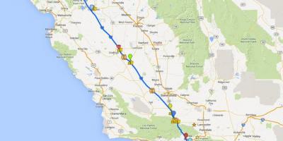 Žemėlapis San Francisko vairuotojo kelionė