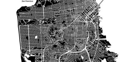 Žemėlapis San Francisko vektorius