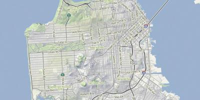 Žemėlapis San Francisko vietovės