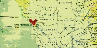 Širdis San Franciske žemėlapyje