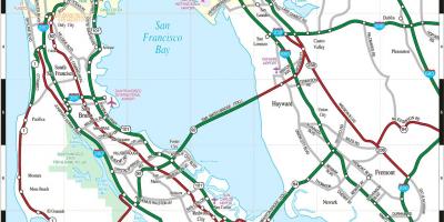 Žemėlapis San Francisco bay area