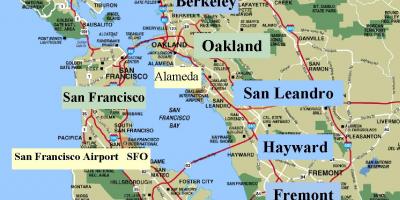 Žemėlapis San Franciske, kalifornijos srityje