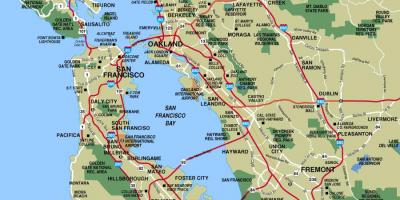 Žemėlapis San Franciskas zonos miestų