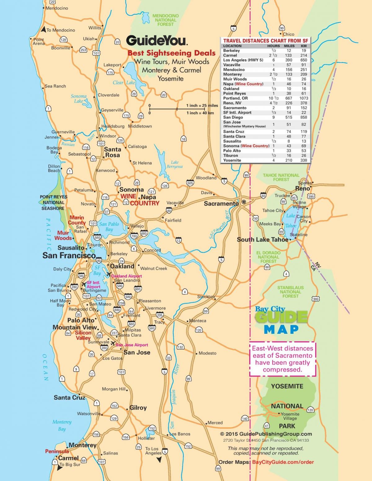 Žemėlapis bay area kelių