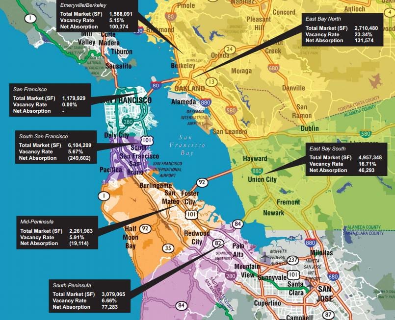 Žemėlapis bay area nekilnojamojo turto