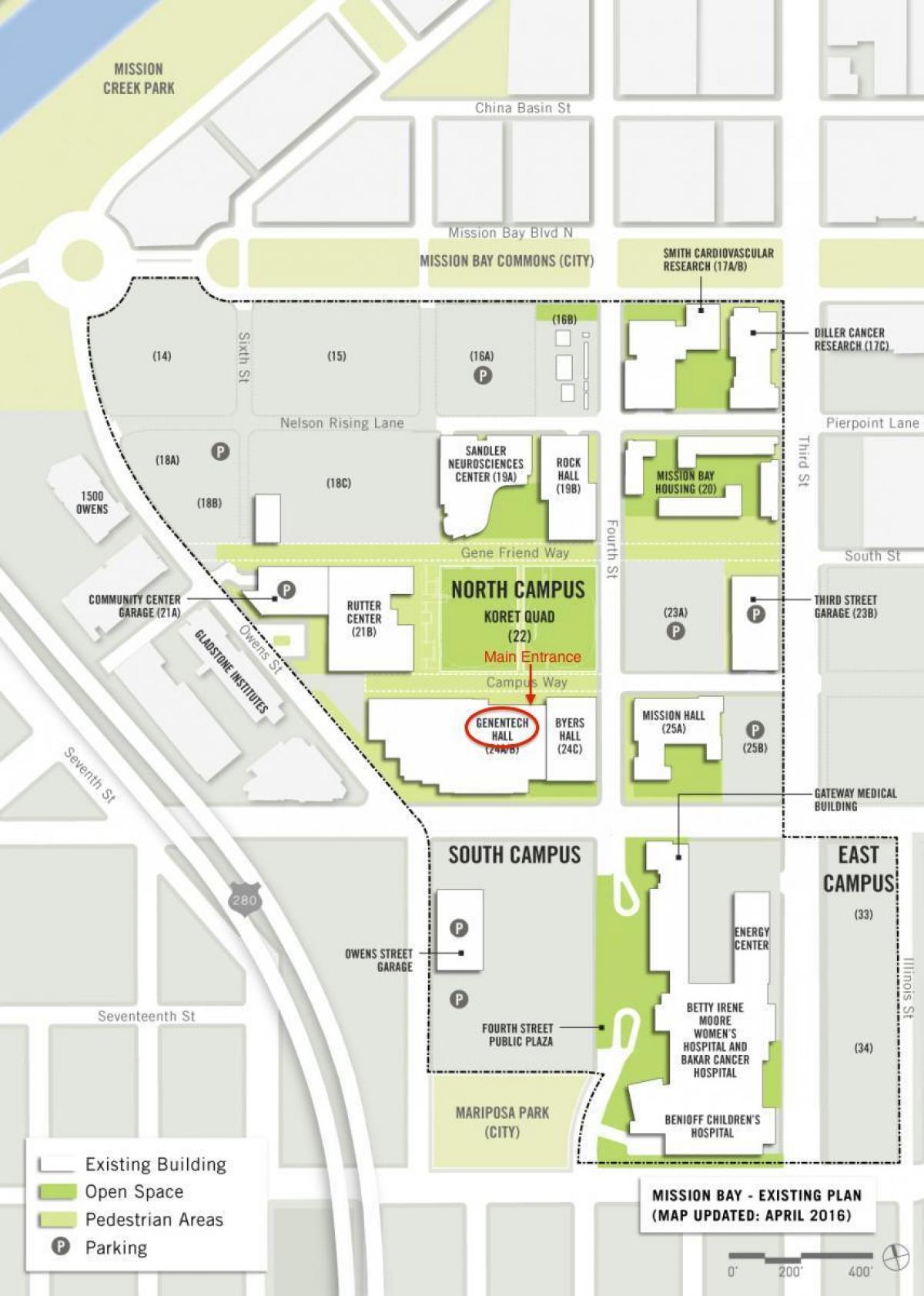 genentech ' pietų San Francisko campus žemėlapis