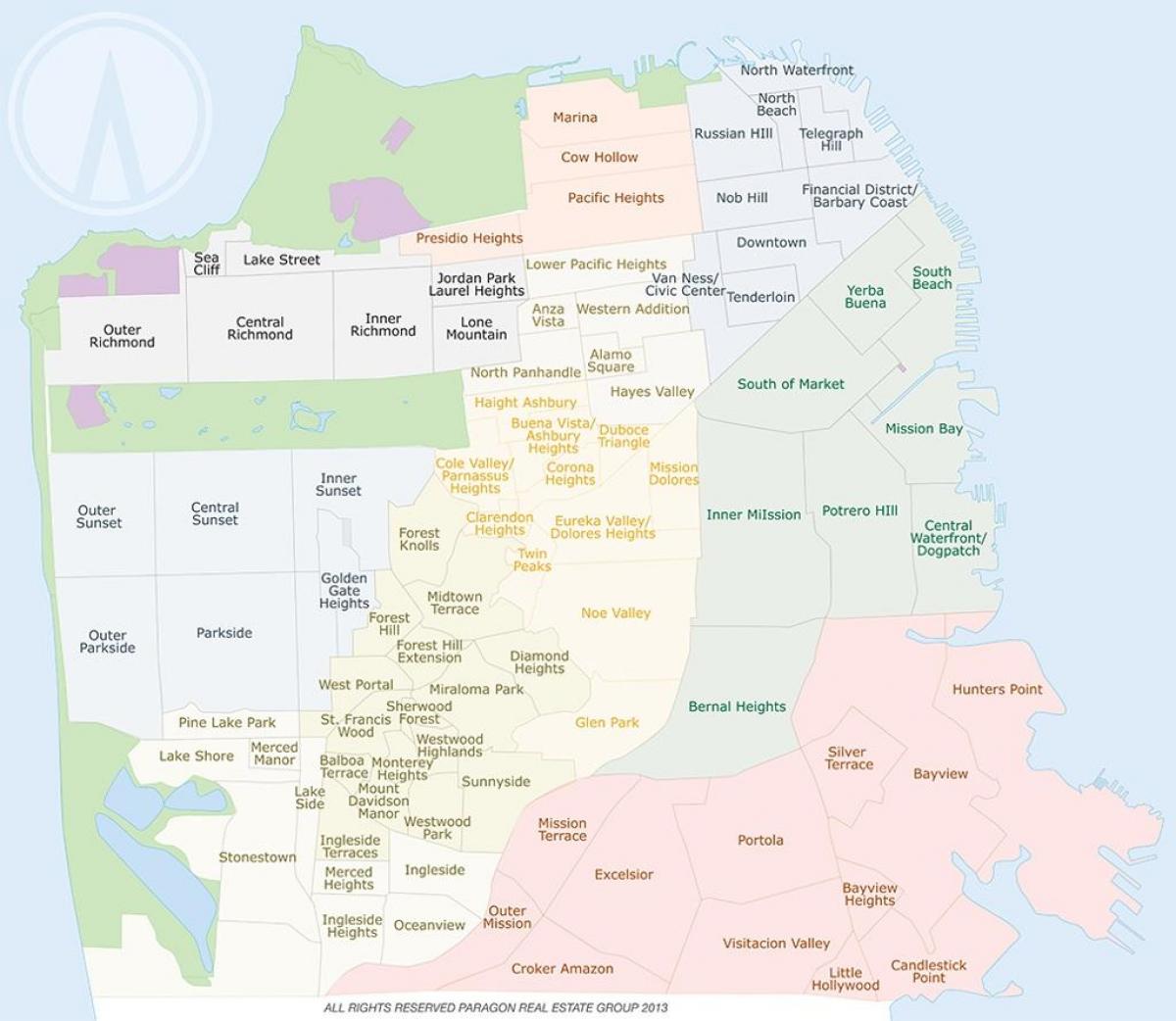 Žemėlapis karvė tuščiaviduriai San Francisco