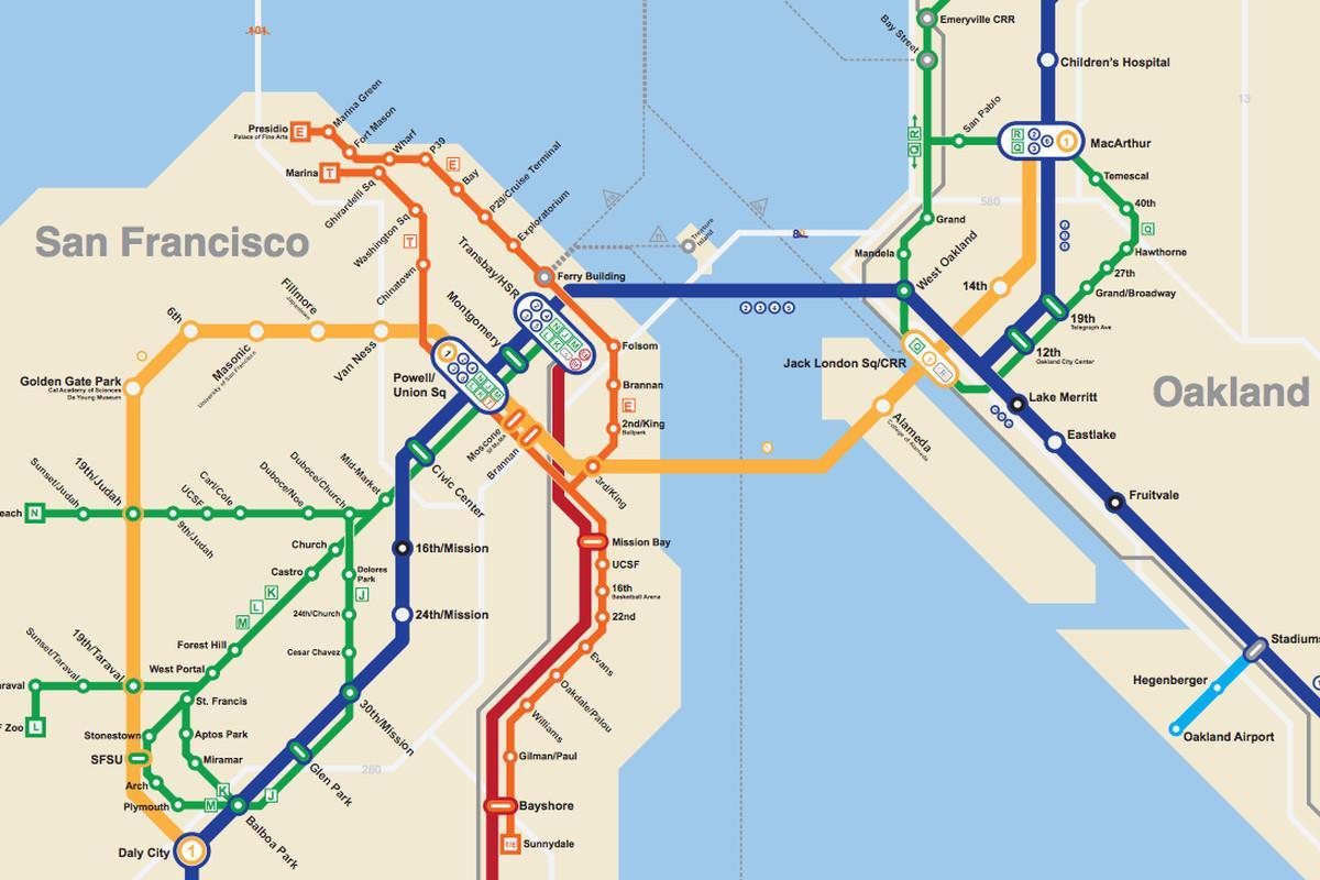 San Francisko metro žemėlapis