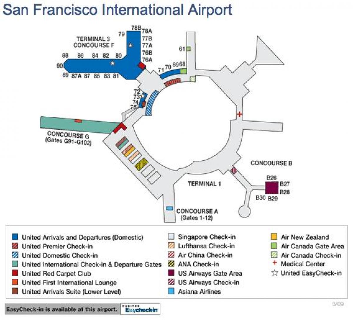 San Francisko oro uosto žemėlapį jungtinės