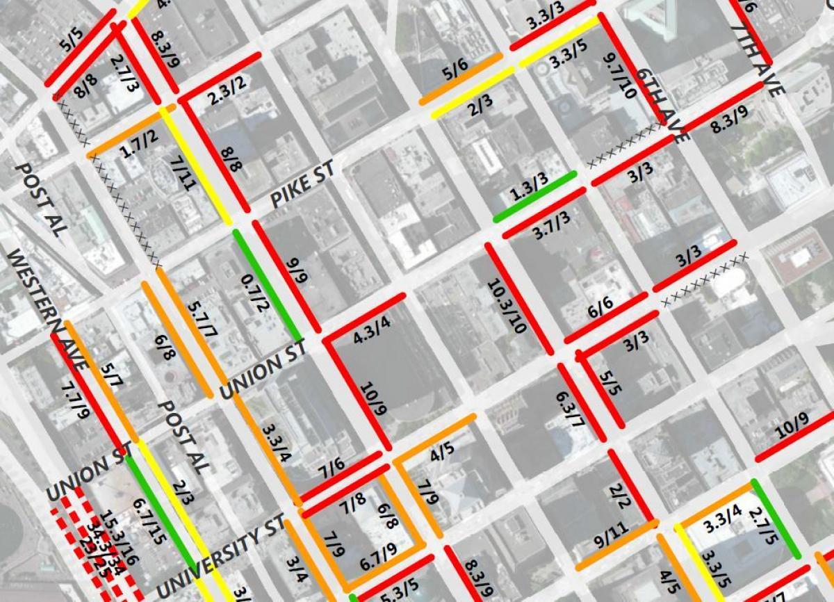 Žemėlapis San Francisko 2 valandos automobilių stovėjimo aikštelė