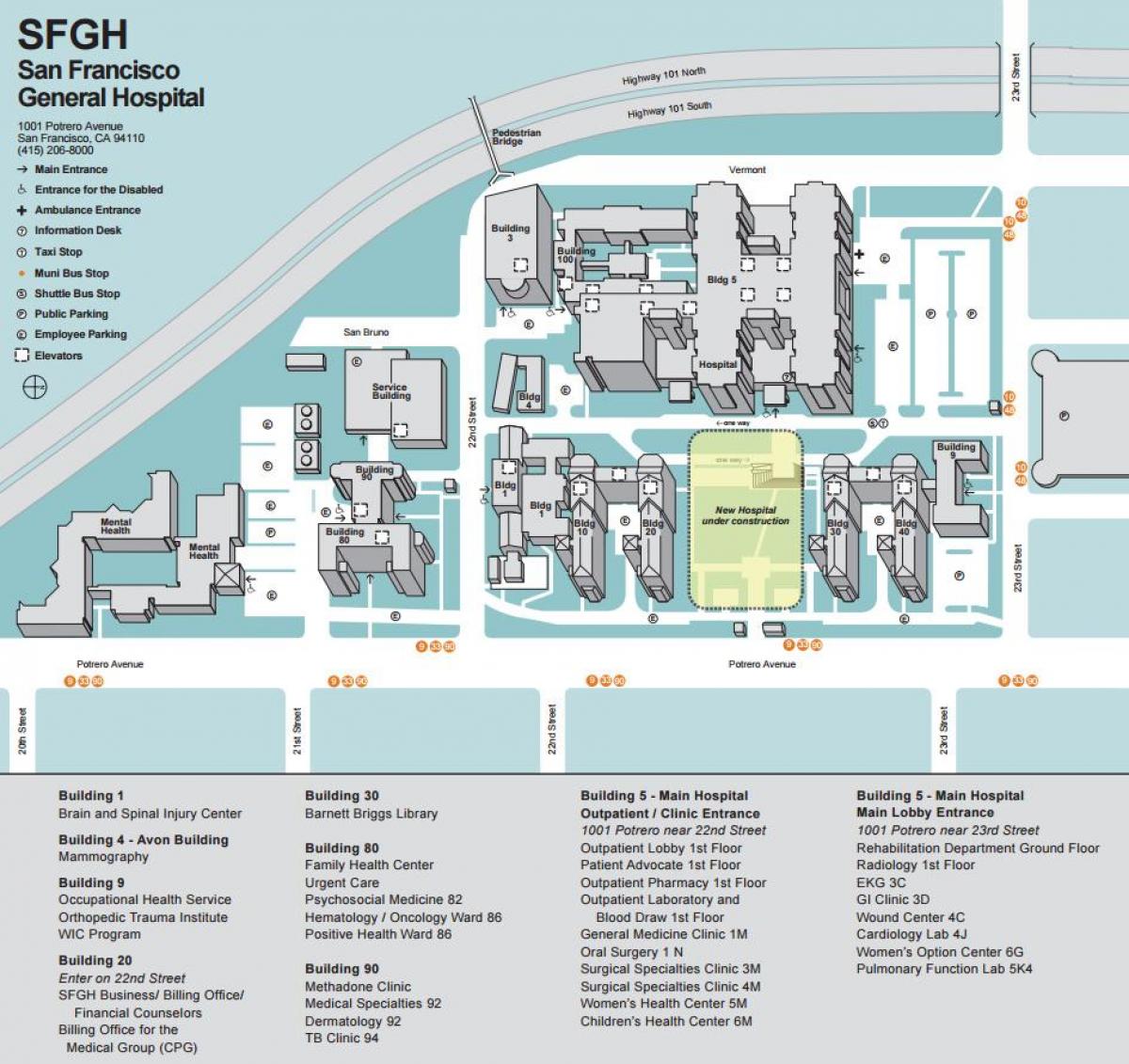 SFgh campus žemėlapis