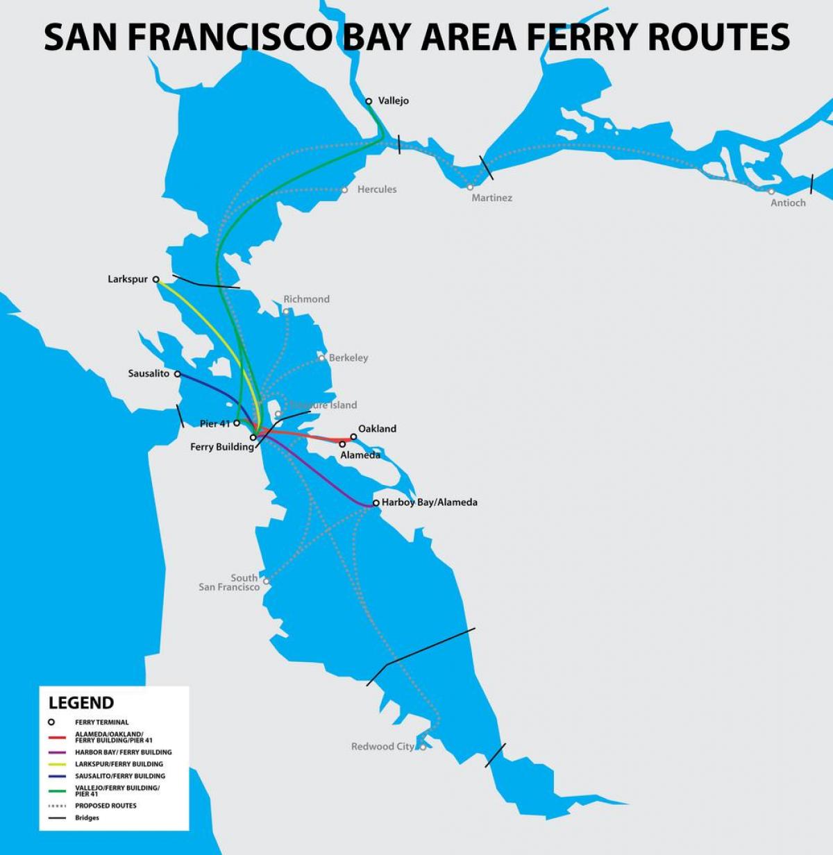 San Francisco bay keltų žemėlapyje