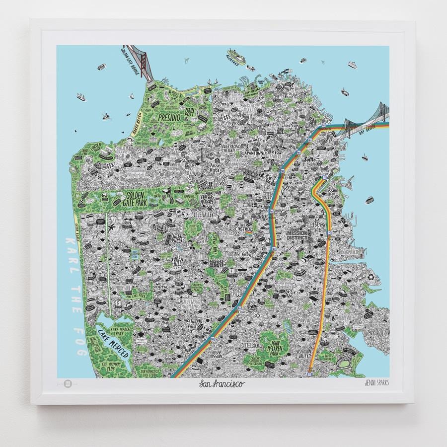 Žemėlapis San Francisko meno