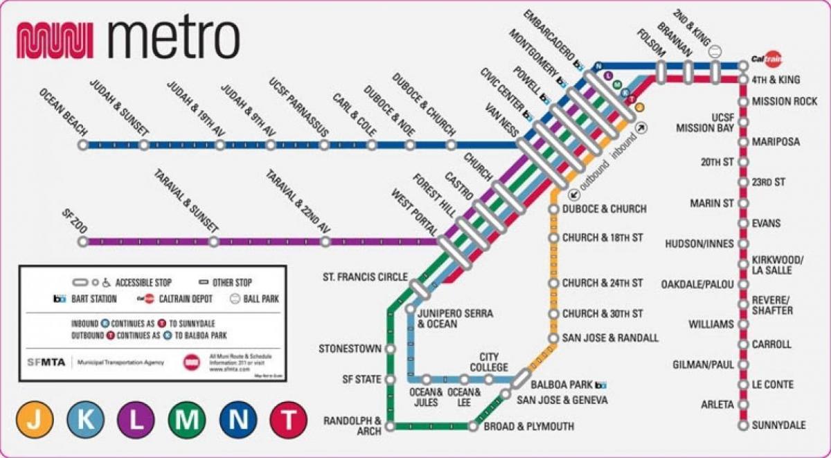 San Fran metro žemėlapis