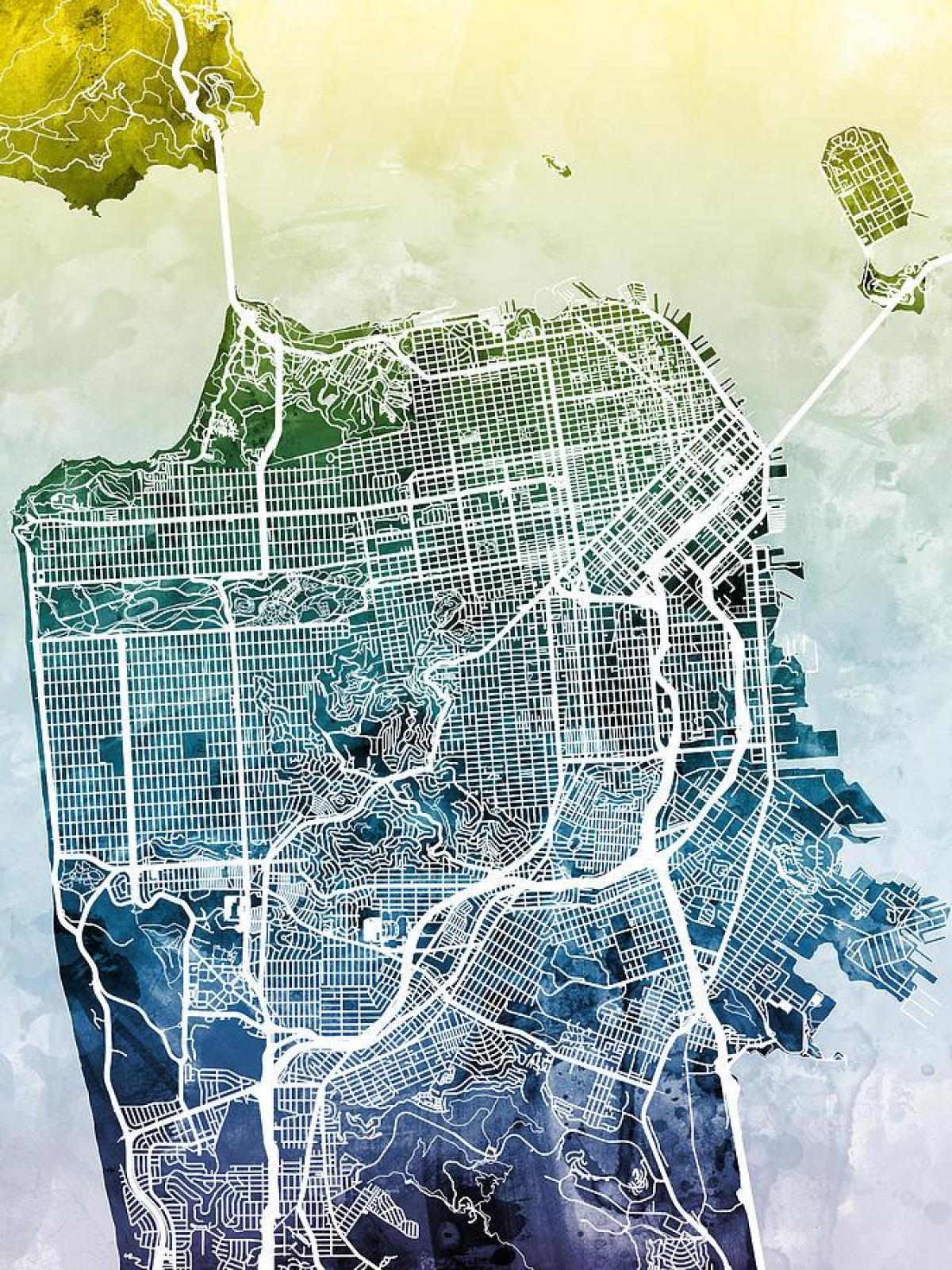 Žemėlapis San Francisko miesto meno