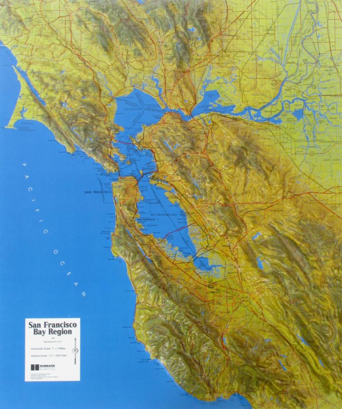 Žemėlapis San Francisko palengvėjimą