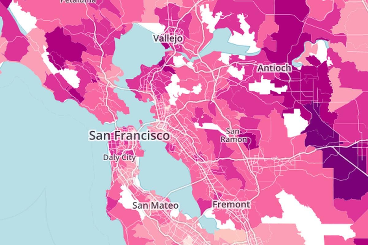 Žemėlapis bay area nekilnojamojo turto