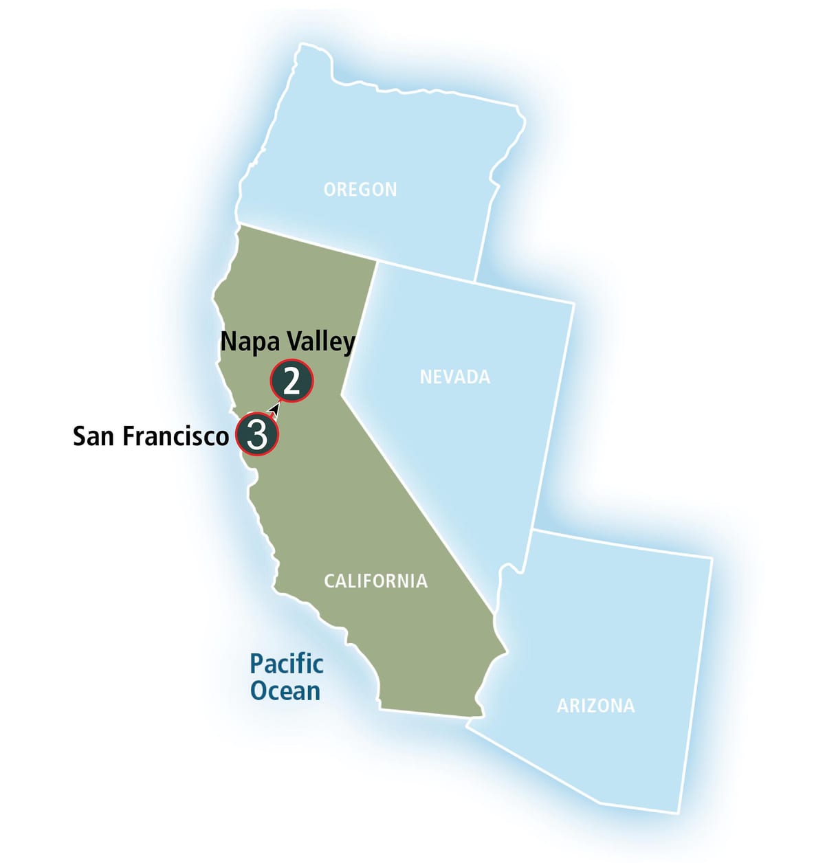 Žemėlapis San Francisko va