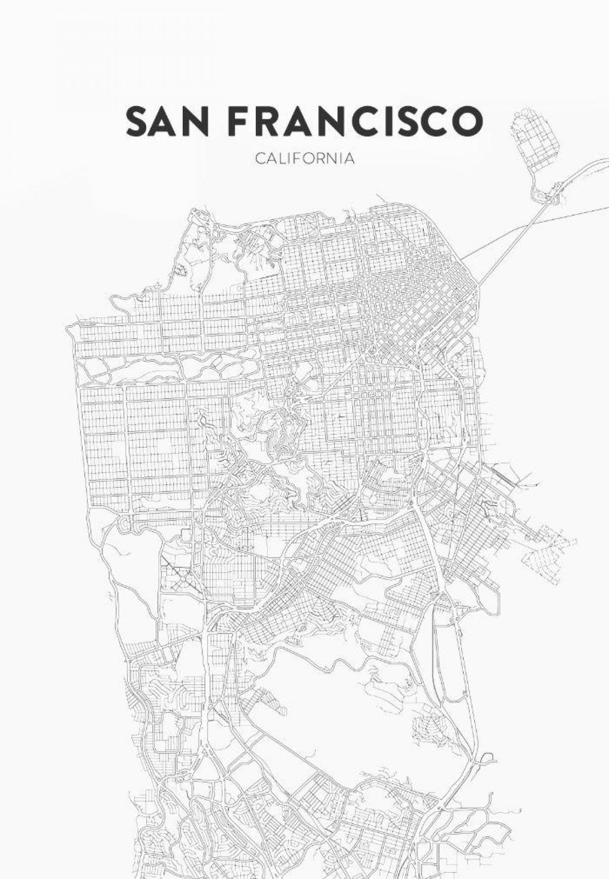 spausdinti žemėlapį iš San Francisco