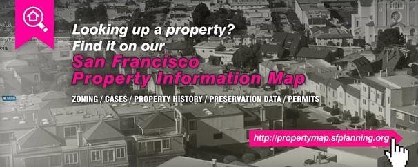 San Francisko nuosavybės info žemėlapyje