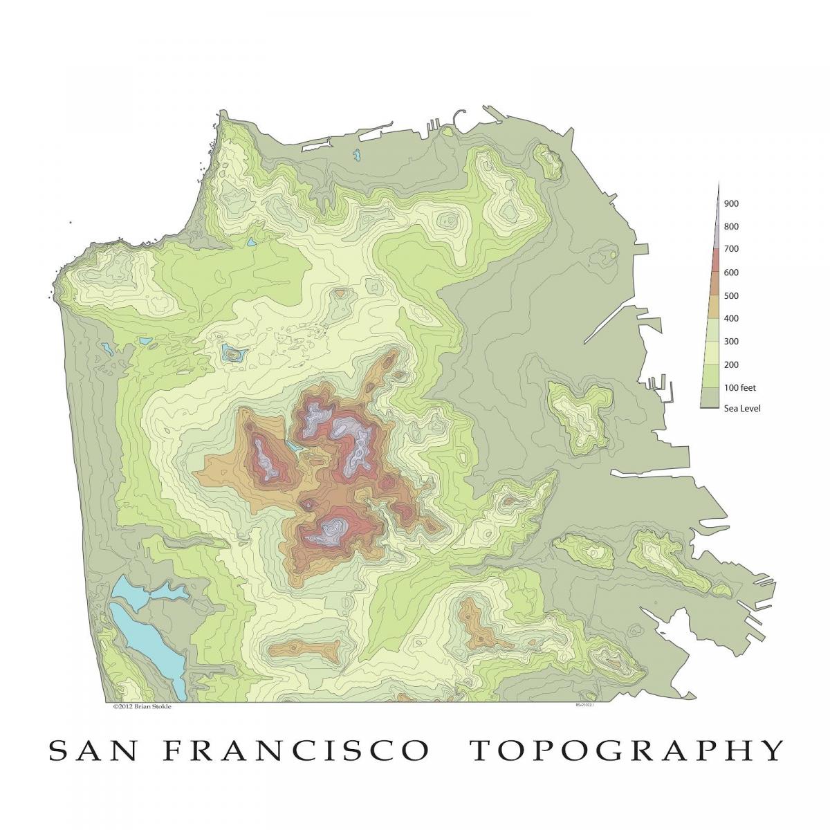 San Francisko topografinis žemėlapis