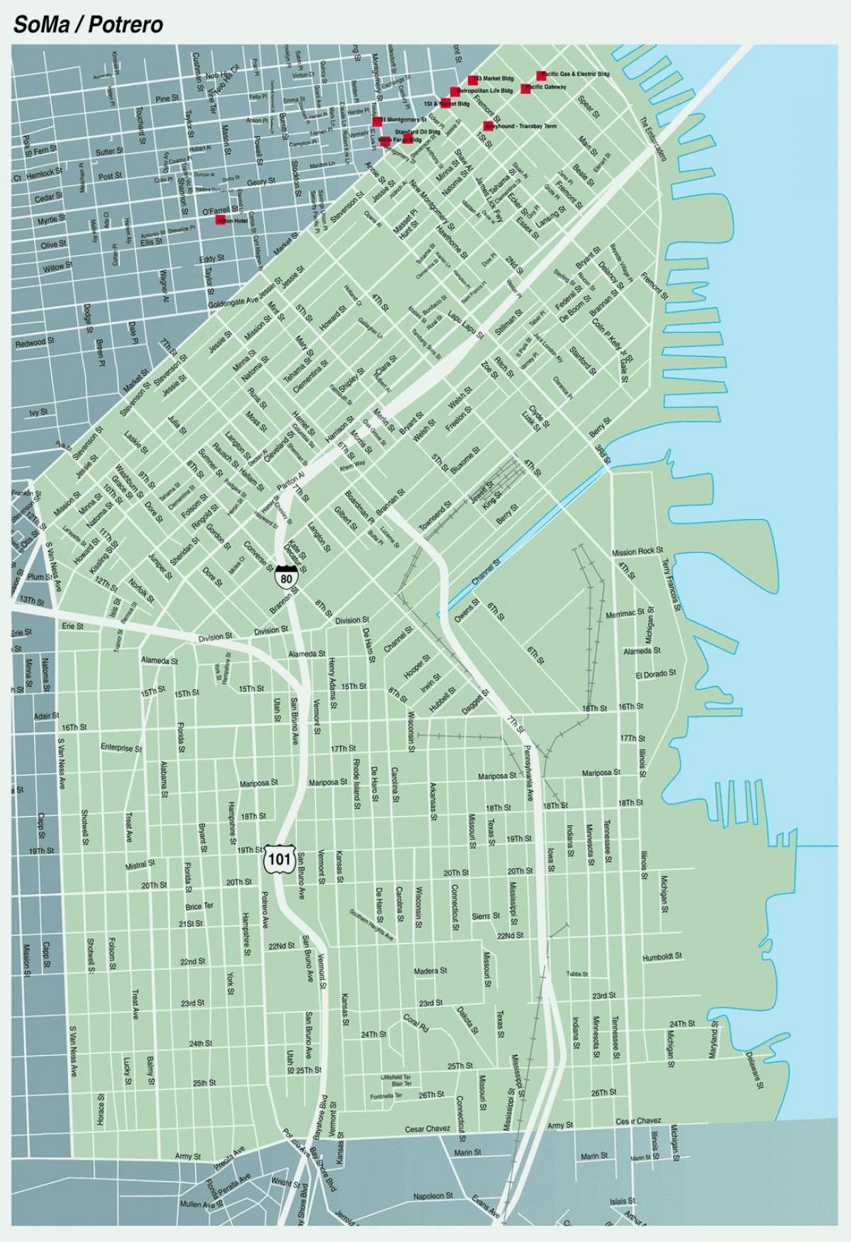žemėlapis soma San Francisco