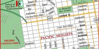 San Francisko "marina" žemėlapyje