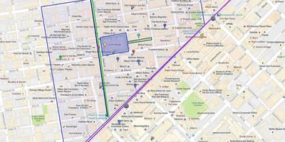 Žemėlapis union square parduotuvėse