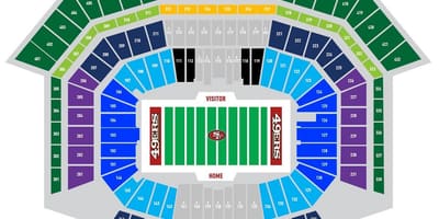 Žemėlapis 49ers automobilių stovėjimo aikštelė 