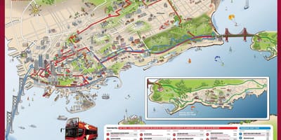 Didelis autobusas, žemėlapis San Francisco