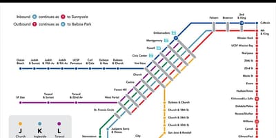 Muni linija žemėlapyje