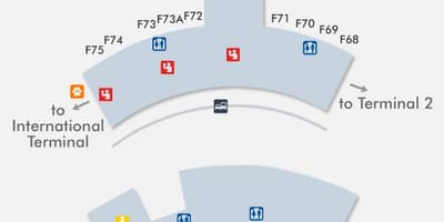 SFO airport žemėlapis terminalo 3