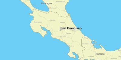 Žemėlapis San Franciske pasaulio