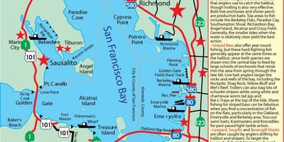Žemėlapis San Francisco bay žvejybos 