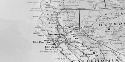 Juoda ir balta žemėlapis San Francisco