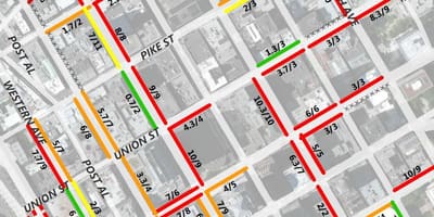 Žemėlapis San Francisko 2 valandos automobilių stovėjimo aikštelė