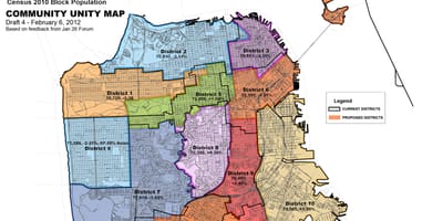 Žemėlapis San Francisko apylinkės